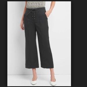 GAP High Rise Wide Leg Crop Chinos Moonless Night